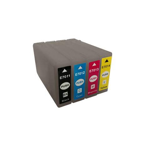 Compatible Cartucho Epson T7011 pack 4