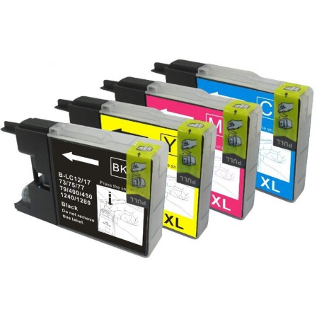 Compatible Cartucho Impresora Brother DCPJ525W LC1240 PACK 4 
