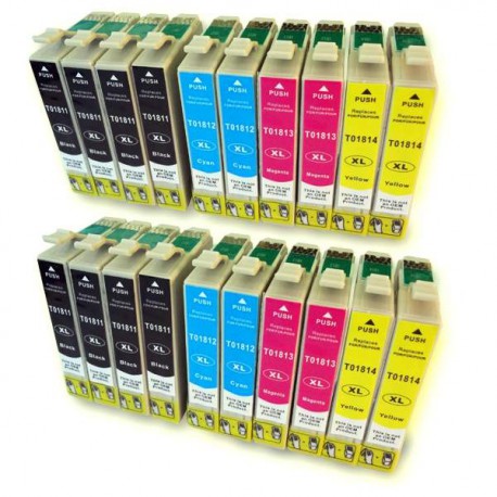  Compatible Cartuchos Epson Impresoras Expression Home XP225 Pack 20
