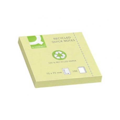 BLOC DE NOTAS ADHESIVAS QUITA PON Q- CONNET 76X76 MM CON 100 NOTAS
