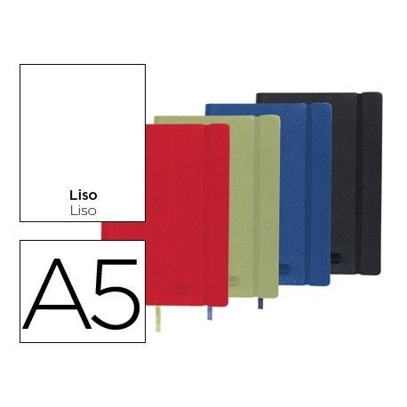 Libreta Lider papel simil piel A5 120 hojas 70g