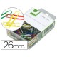 Clips colores Q-connect -26 mm -caja de 125 unidades