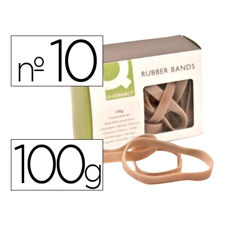 Gomas Nº10 (9,0mm x 100mm) 100g - Q-Connect