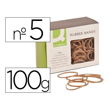 Gomas Nº5 (2,0mm x 50mm) 100g - Q-Connect