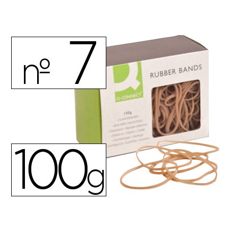 Gomas Nº7 (2,0mm x 70mm) 100g - Q-Connect