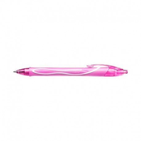 Bolígrafos Bic de gel retráctil punta media 0.7mm Rosa