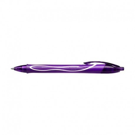 Bolígrafos Bic de gel retráctil punta media 0.7mm Violeta