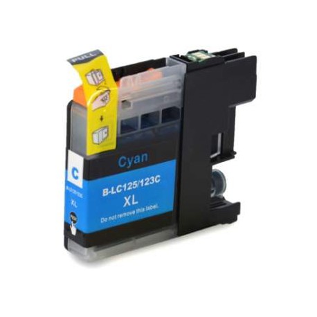 Compatible Cartucho Impresora Brother MFCJ4710DW LC125XL Cian
